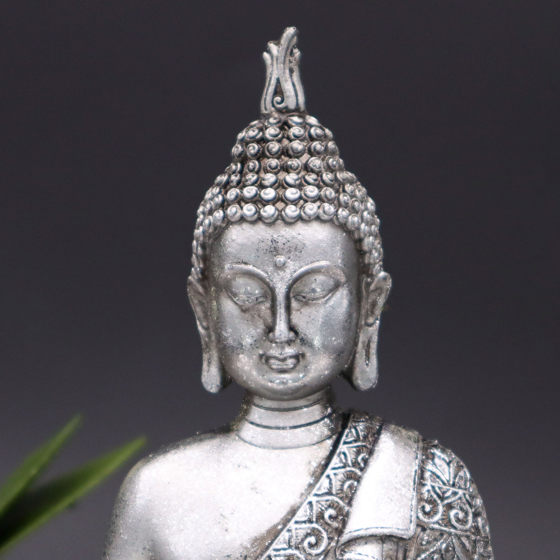 Silberner Buddha 19 cm