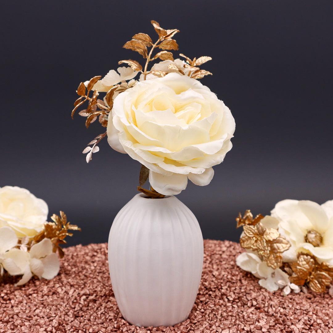 Rosengesteck in Creme & Gold 24 cm