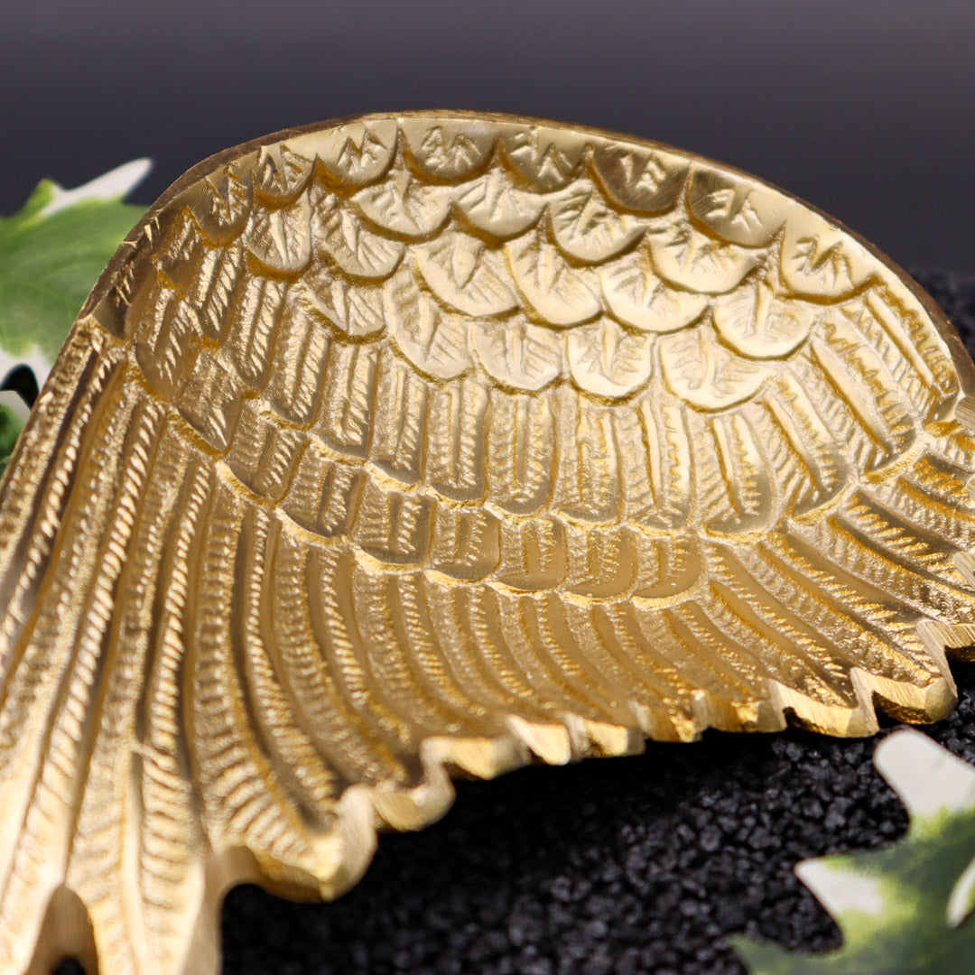 Dekoschale Engelsflügel aus Metall in Gold 26 cm