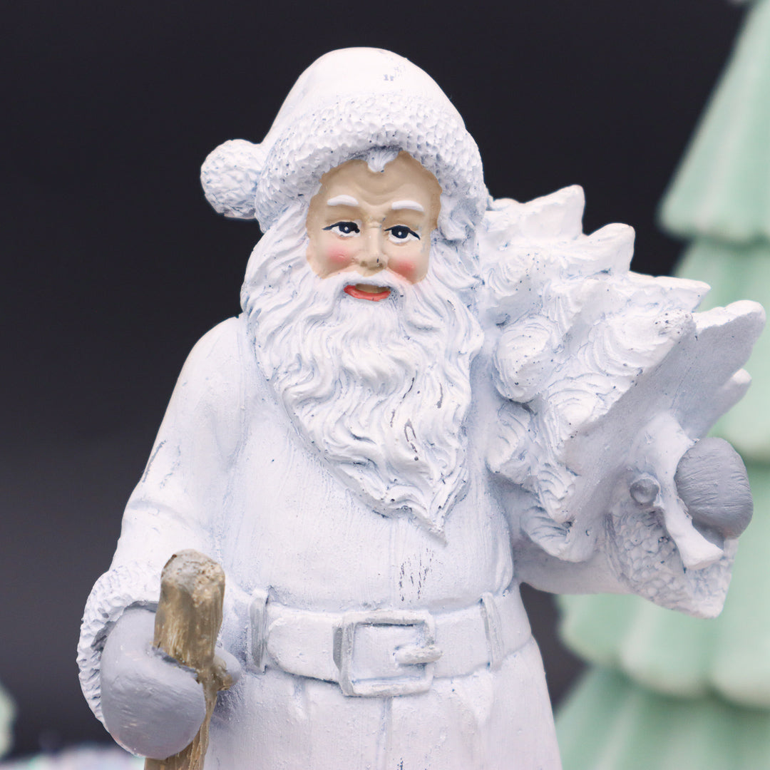 Nostalgischer Weihnachtsmann in Weiß/Shabby Chic 25 cm
