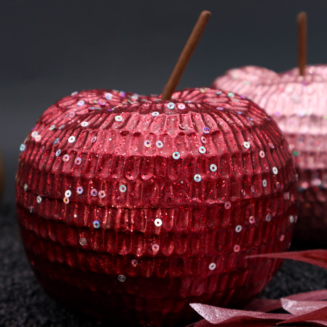 Apfel Glitzer in Hell oder Dunkel Berry 11 cm