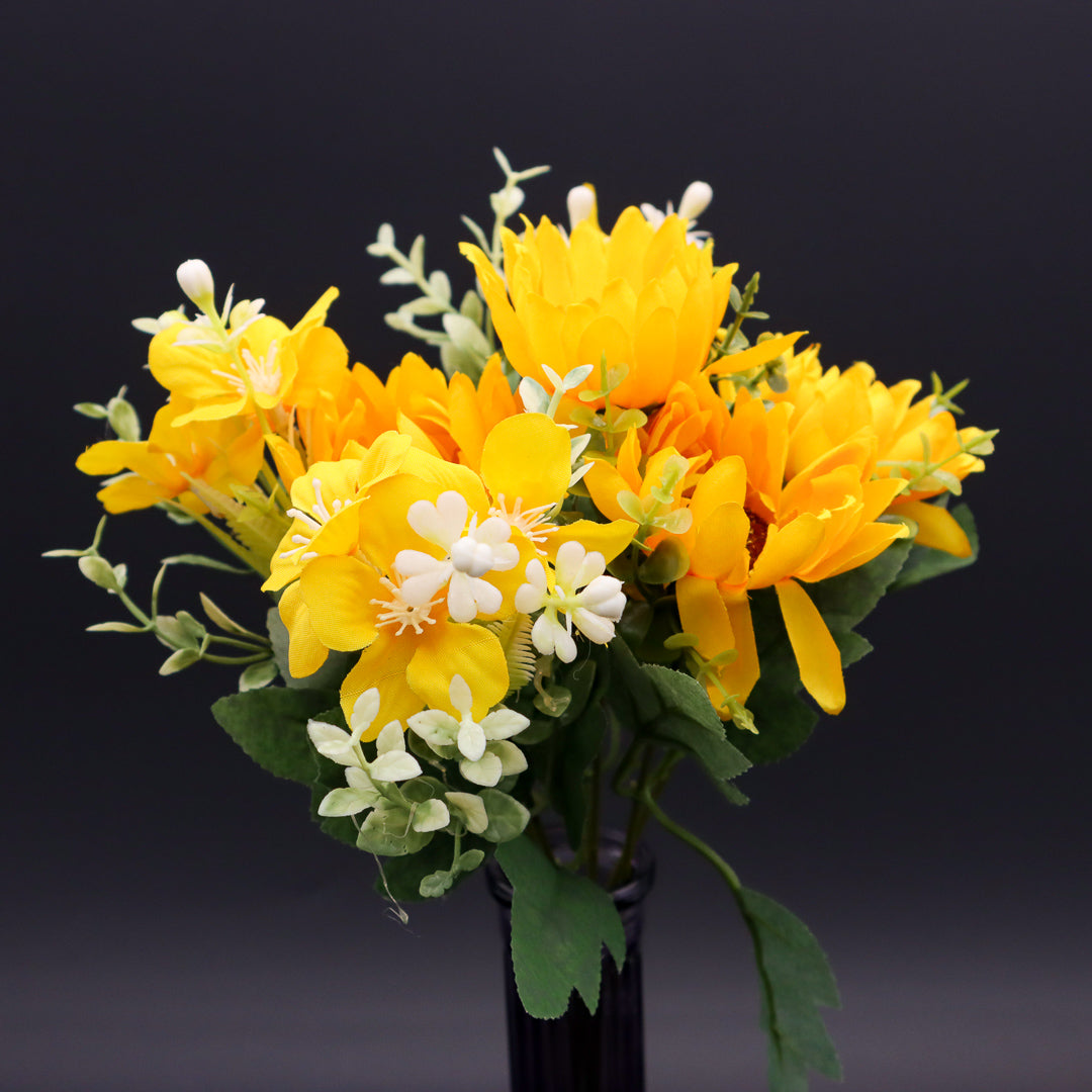 Sonnenblumen Mix Bouquet in Gelb 32cm