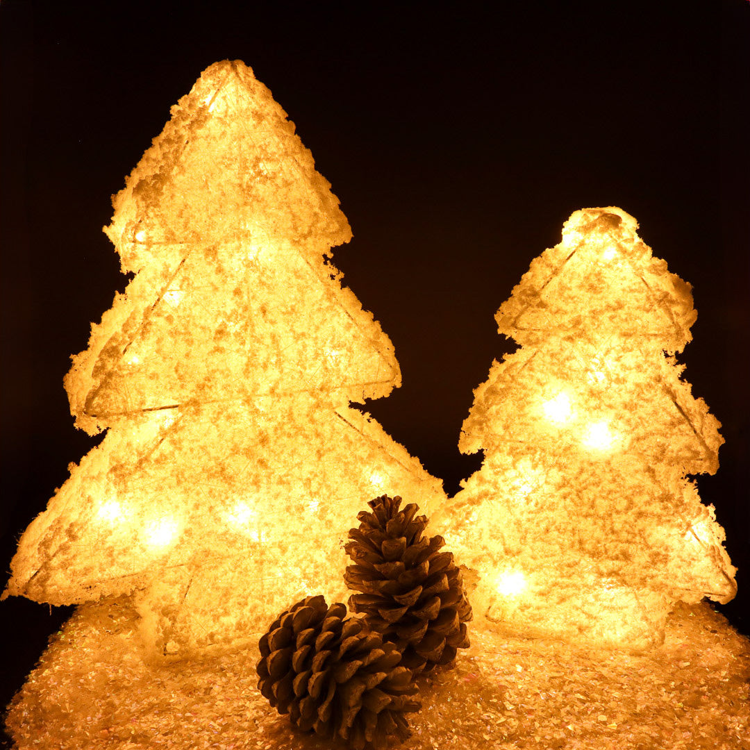 Tannenbaum in Schneeoptik beleuchtet mit Timer 30 cm oder 40 cm
