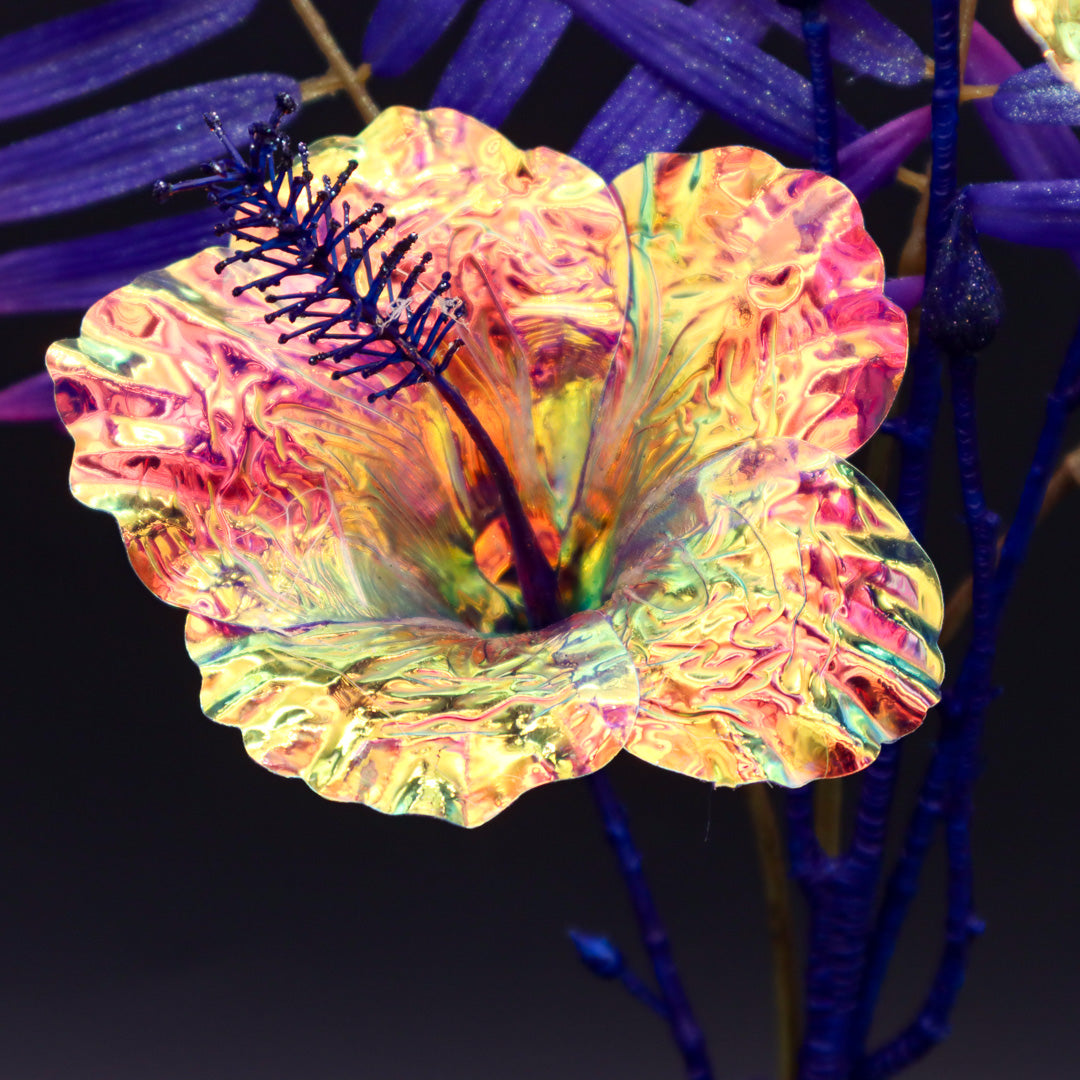Iris Glow Creations Hibiskus in Purple, Blue 74 cm