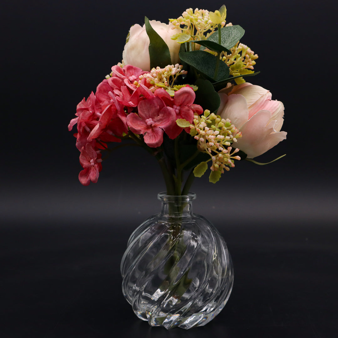 Blumen Bouquet in Glavase Rosé 24 cm