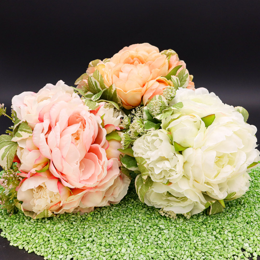 Pfingstrosen Bouquet  20 cm in drei Farben
