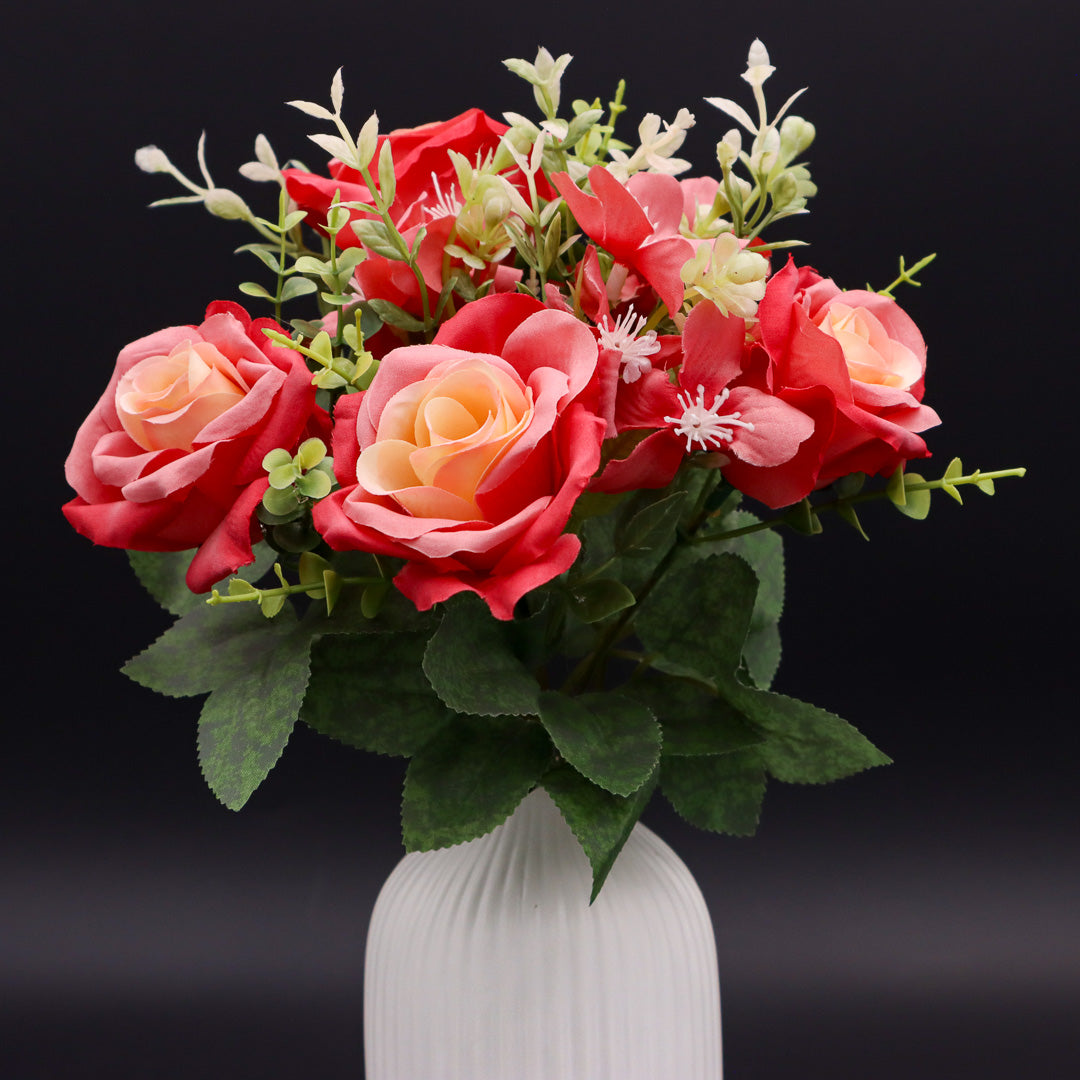 Rosen-Bouquet 30 cm Dunkelrosa-Fuchsia