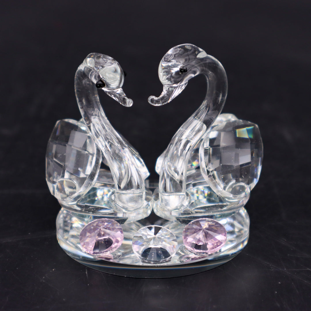 Schwanenpaar Kristall 6 cm