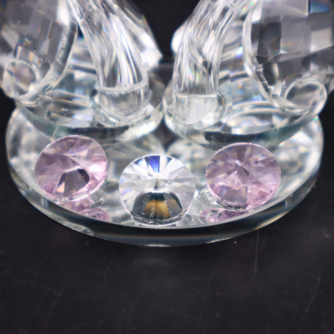 Schwanenpaar Kristall 6 cm