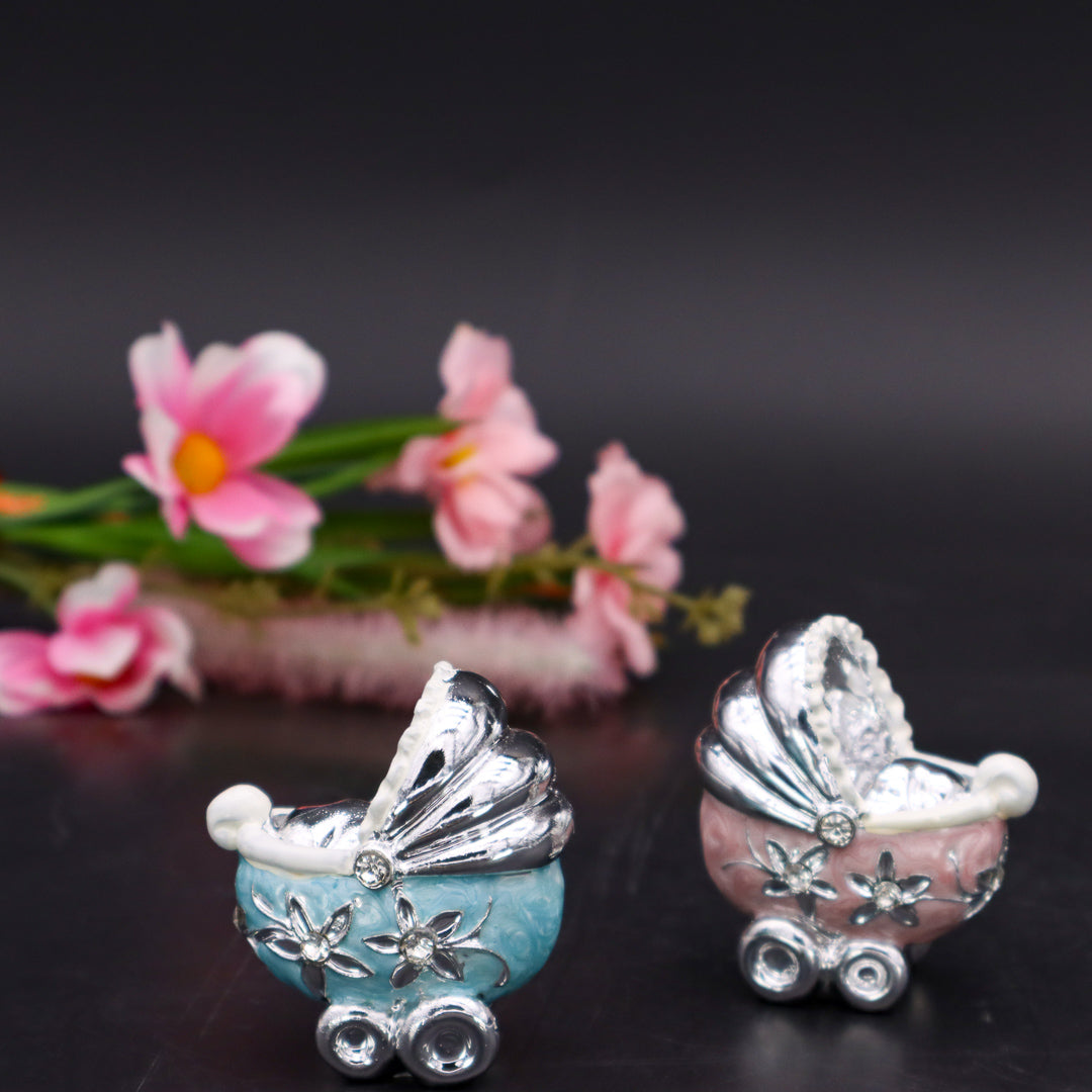 2er Set Schmuck Kinderwagen je 5 cm