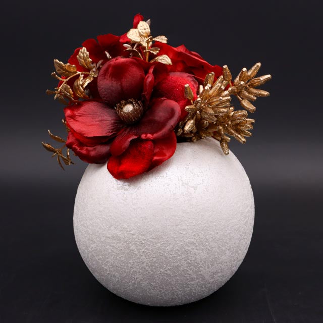 Kugelvase Snowy White 15 cm oder 20 cm