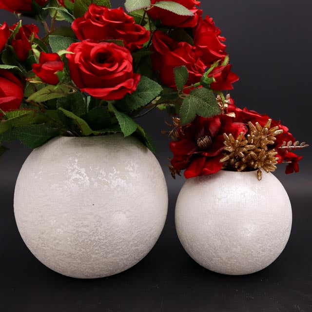 Kugelvase Snowy White 15 cm oder 20 cm