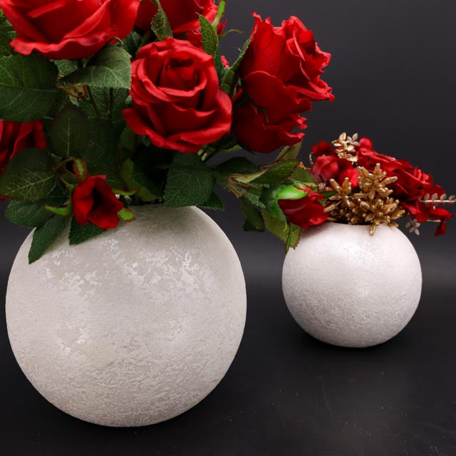 Kugelvase Snowy White 15 cm oder 20 cm