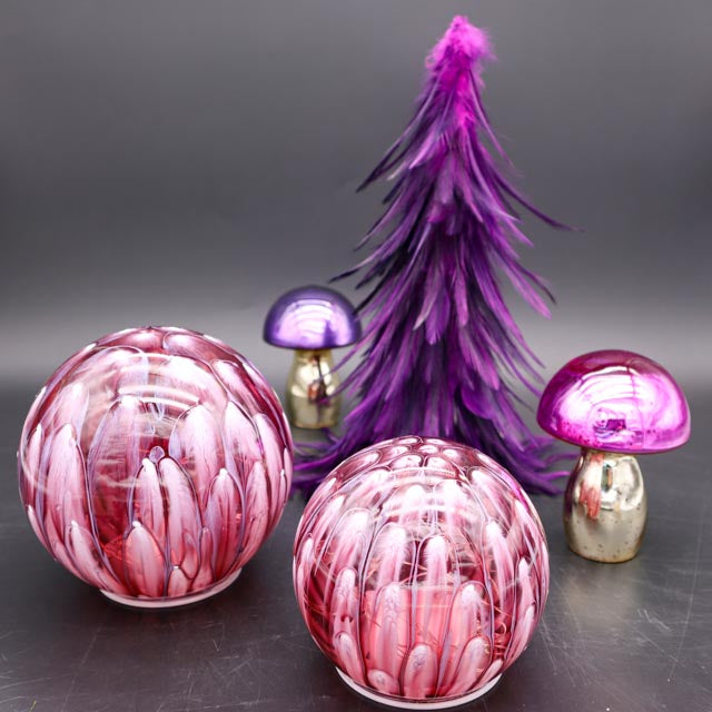 LED Kugel Opaldesign Purple 12 cm oder 15 cm