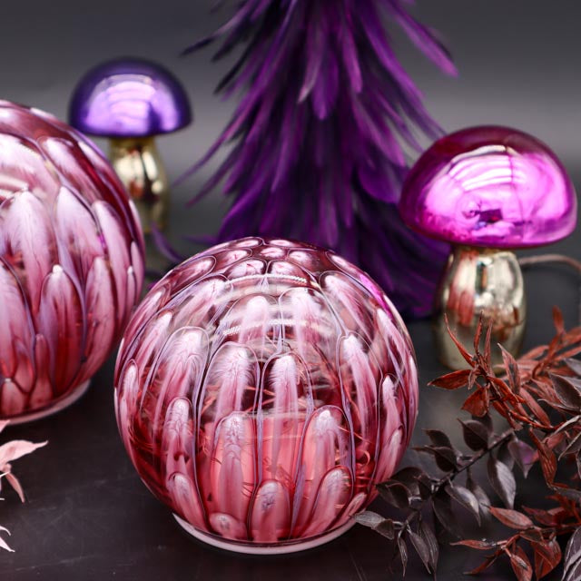 LED Kugel Opaldesign Purple 12 cm oder 15 cm