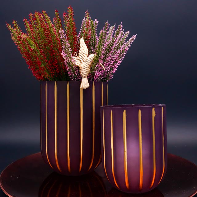 Vase Purple Gold in 15 cm oder 20 cm