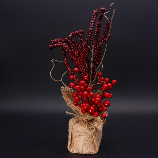 Beeren-Arrangement im Jutesack ca. 25 cm