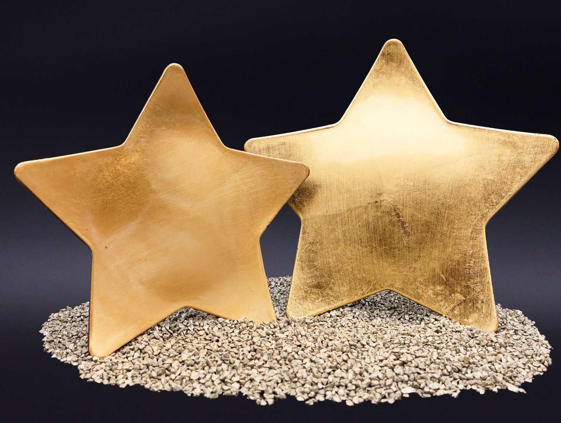 Dekoteller Sternform Gold in 24 cm oder 28 cm