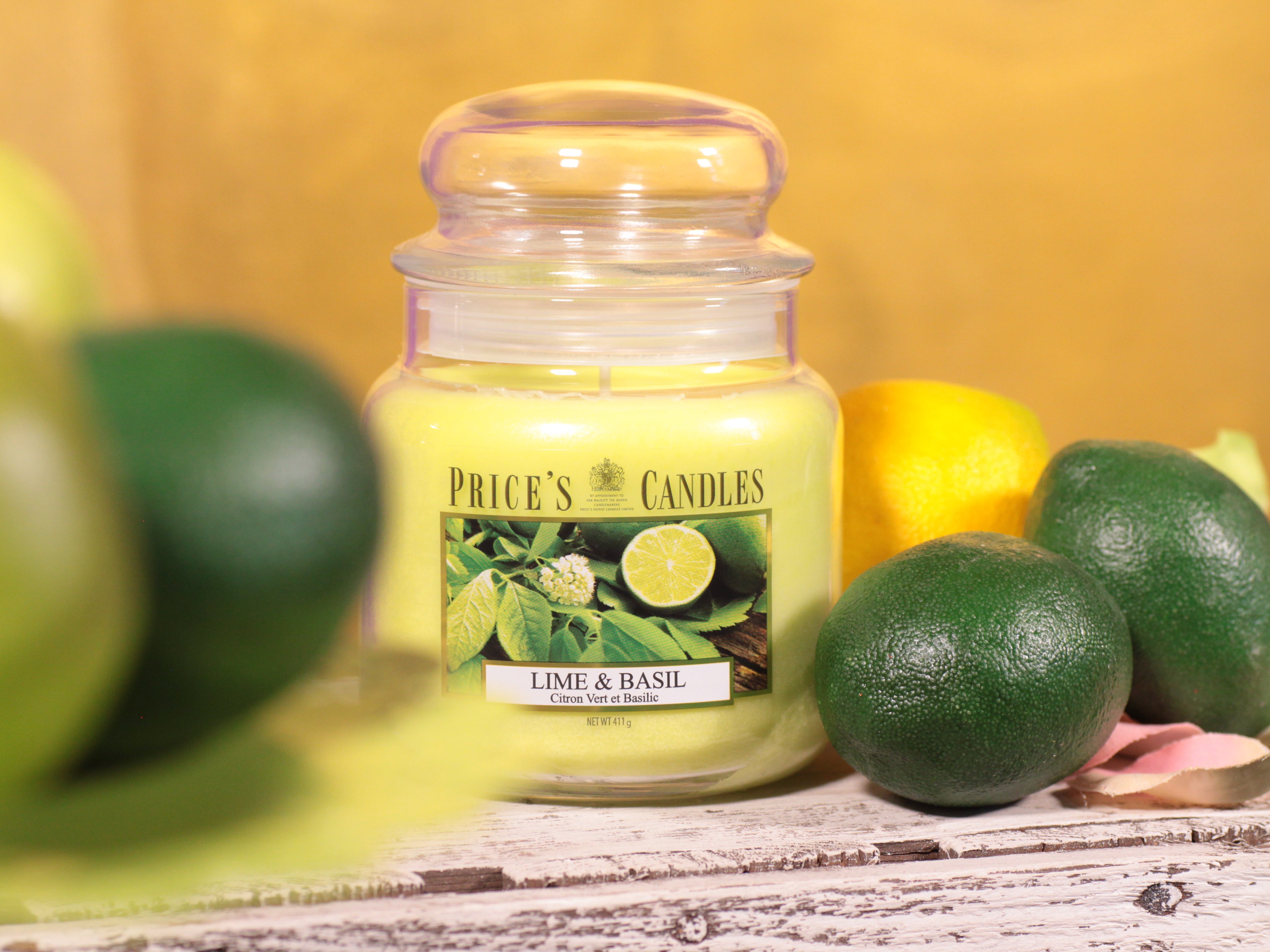 Prices Candles Duftkerze „Lime & Basil“ 411g