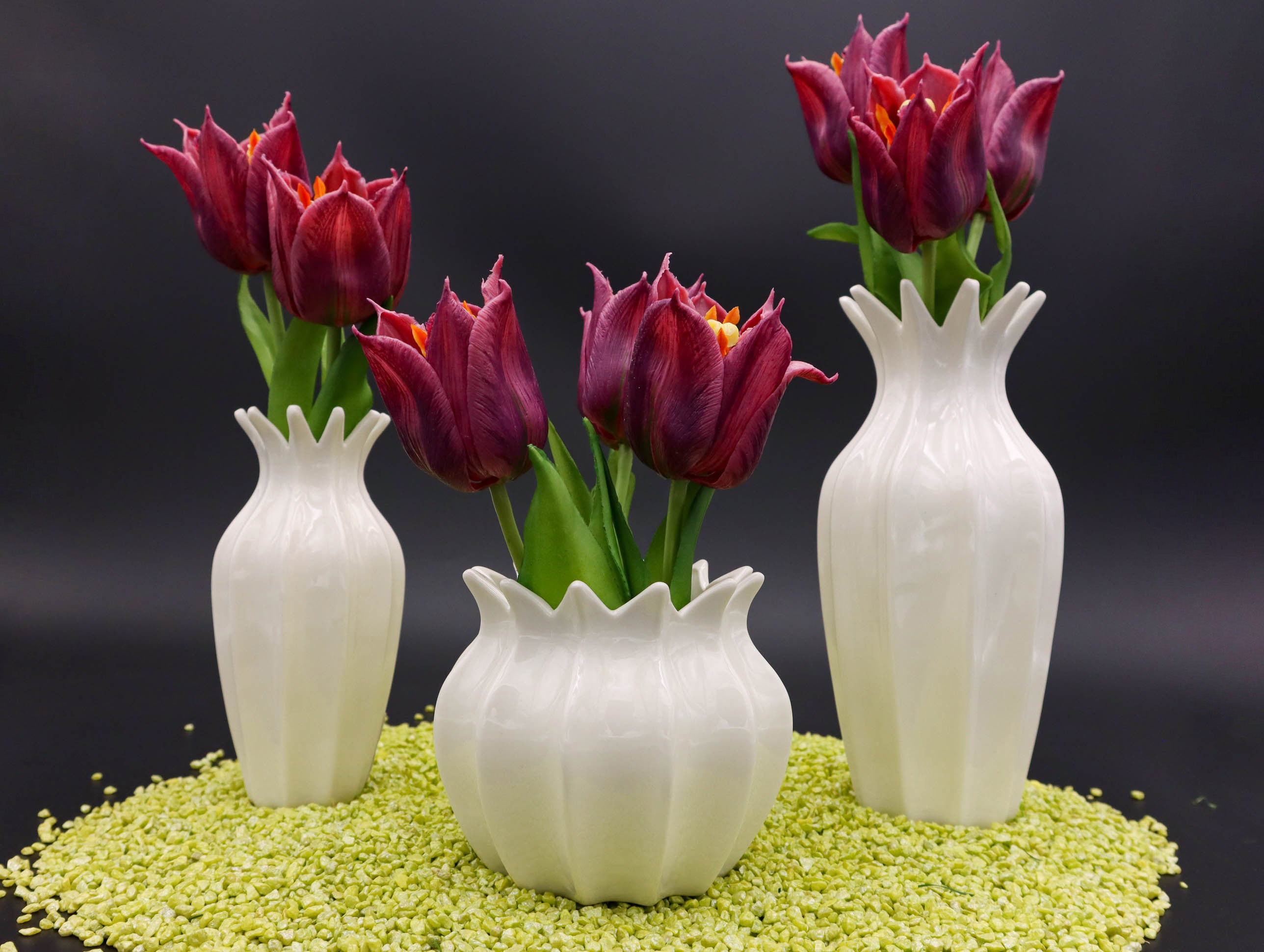 Porzellan Vase Weiß in 12 cm, 15 cm oder 20 cm