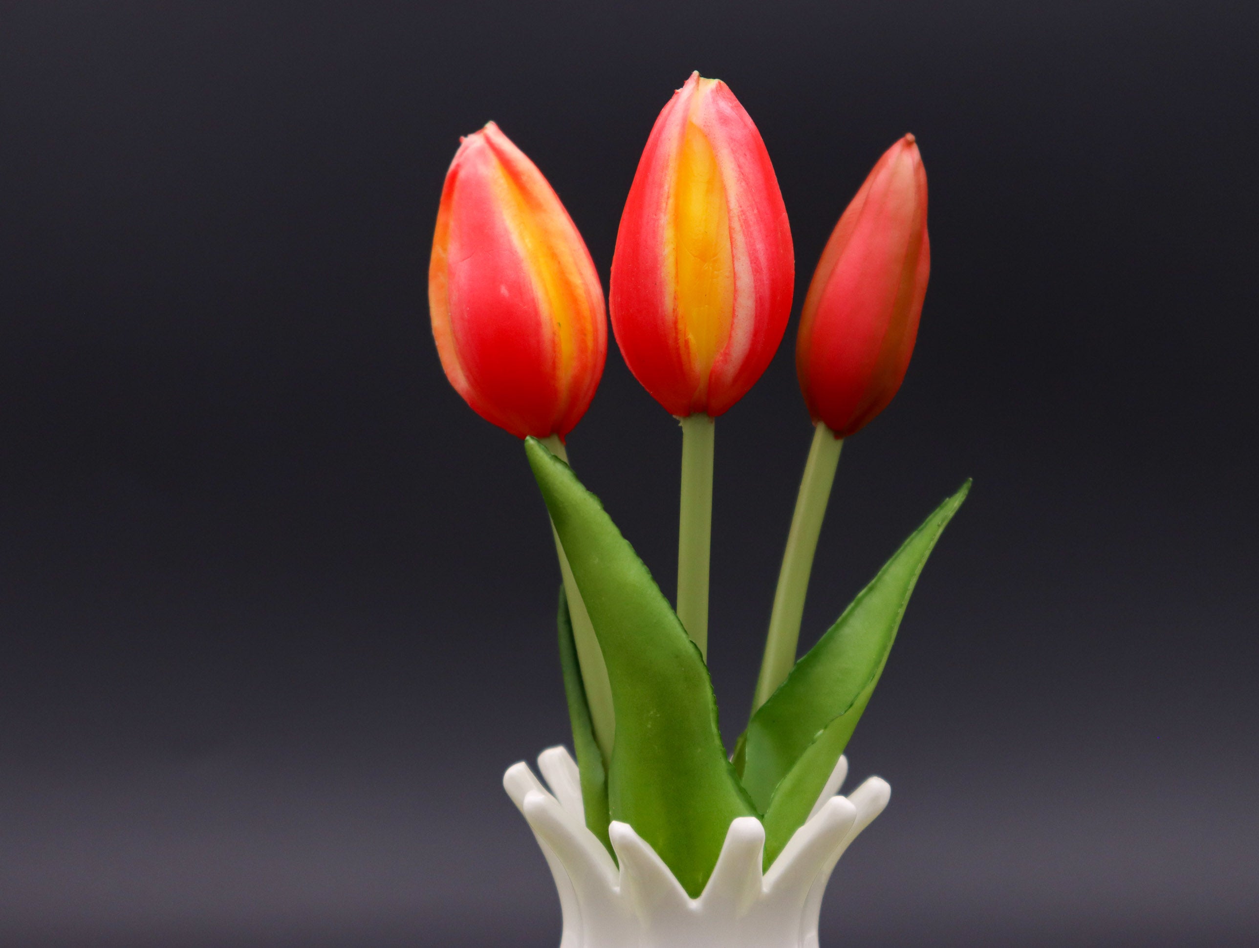 3 Tulpen Multicolor mit Real Touch Effekt 24 cm