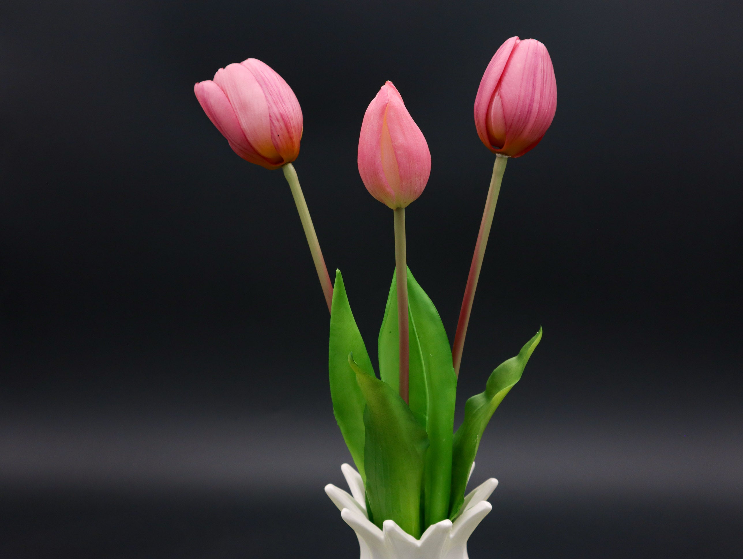 3 Tulpen Purple mit Real Touch Effekt 39 cm