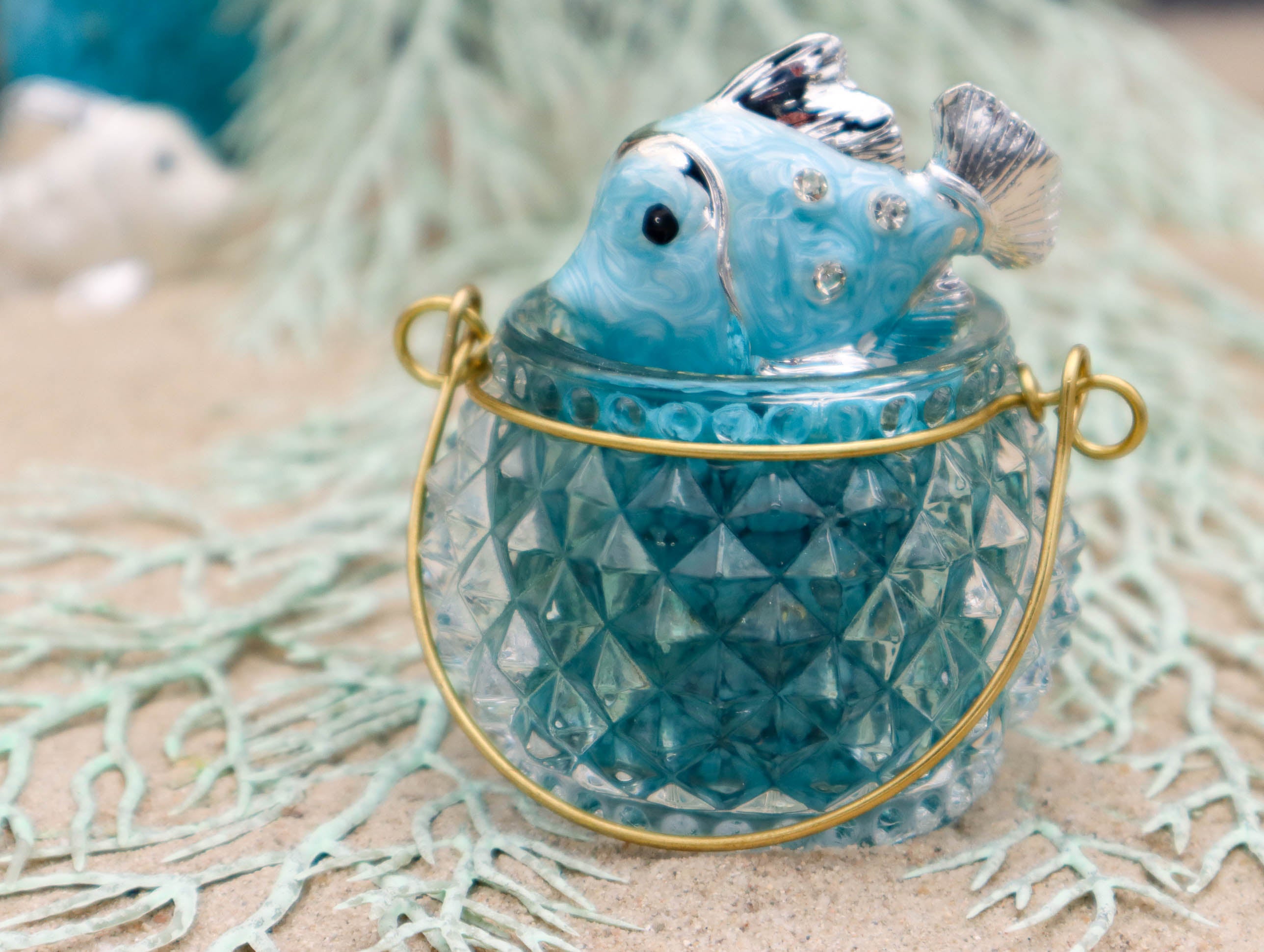 - Teelichthalter ❤️ home Herz your in aus ❤️ 2er mit – Style Glas Blau Set Dekoration