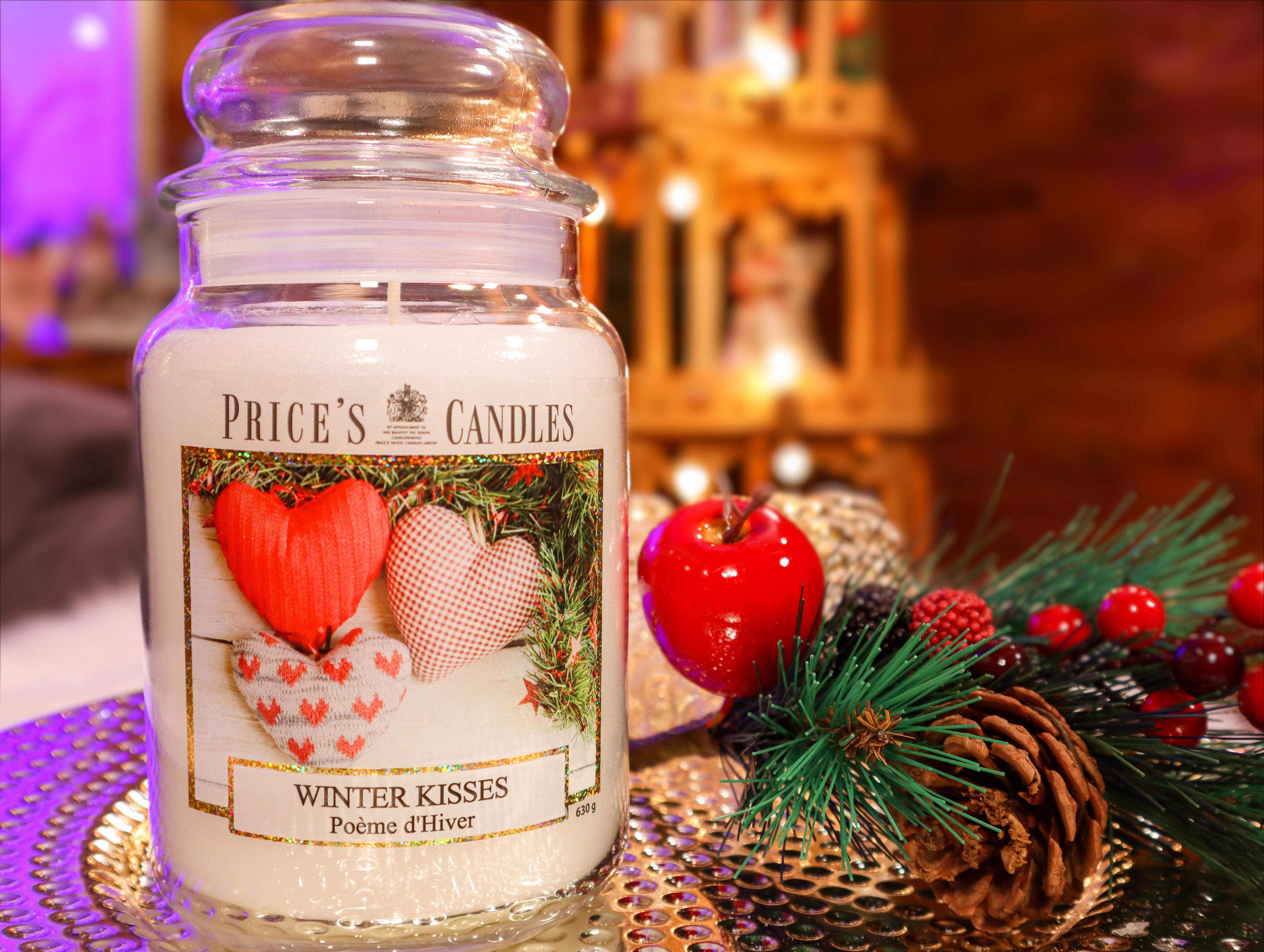 Prices Candles Duftkerze Winter Kisses 630g fruchtiger Winterzauber